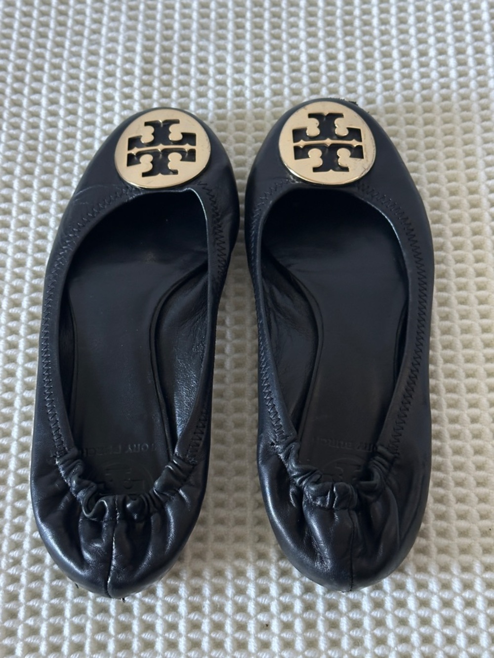 Tory Burch Minnie Leather Travel Ballet Flat